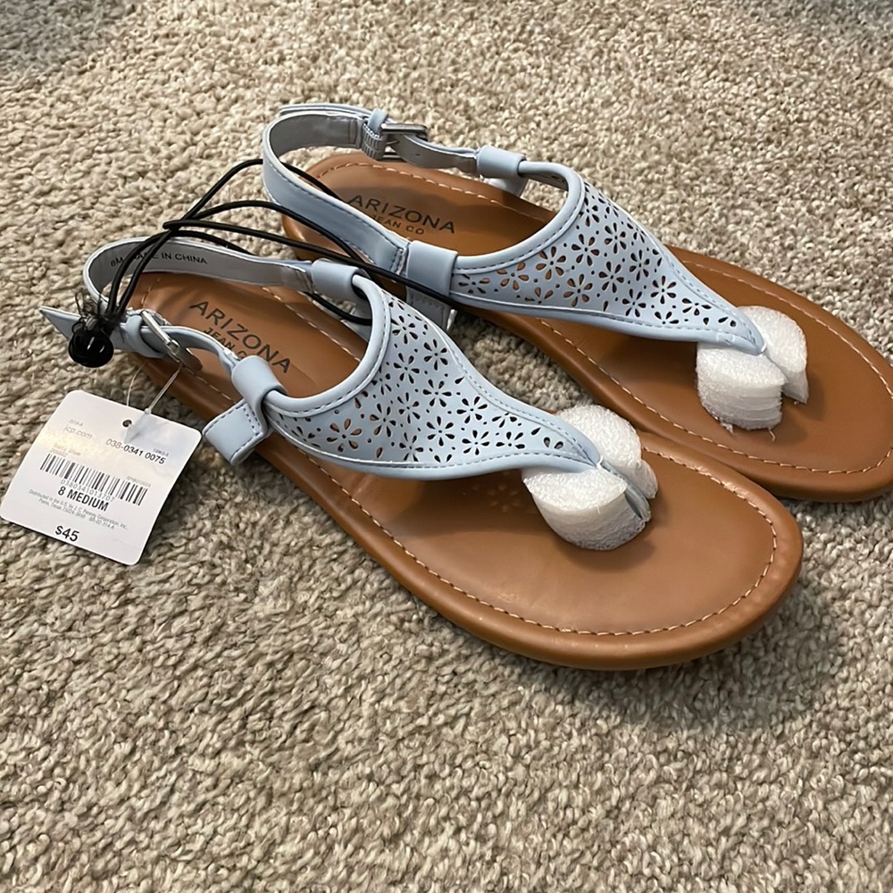 Blue sandals
